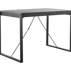 Profijt Meubel Bartafel Newhaven zwart mangohout 140x80 cm rechthoekig