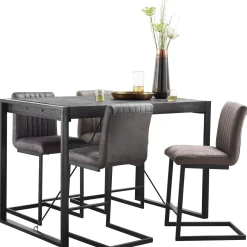Profijt Meubel Bartafel Newhaven zwart mangohout 140x80 cm rechthoekig
