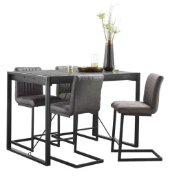 Profijt Meubel Bartafel Newhaven zwart mangohout 140x80 cm rechthoekig