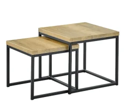 Profijt Meubel Bijzettafel Salernes 50 en 44 cm vierkant
