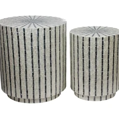 Profijt Meubel Bijzettafelset Brody 47 en 35 cm rond