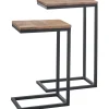 Profijt Meubel Bijzettafelset Northwood mangohout 27 en 28 cm rechthoekig