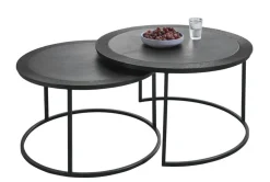 Profijt Meubel Bijzettafelset Salento black antique