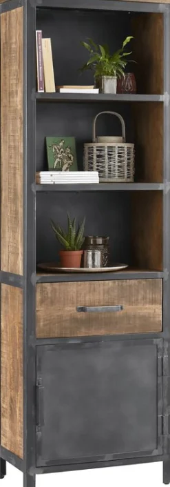 Profijt Meubel Boekenkast Indusy mangohout 200x065x037 cm