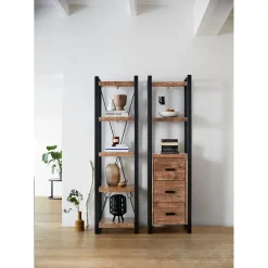 Profijt Meubel Boekenkast Newhaven mangohout 200x55x40 cm