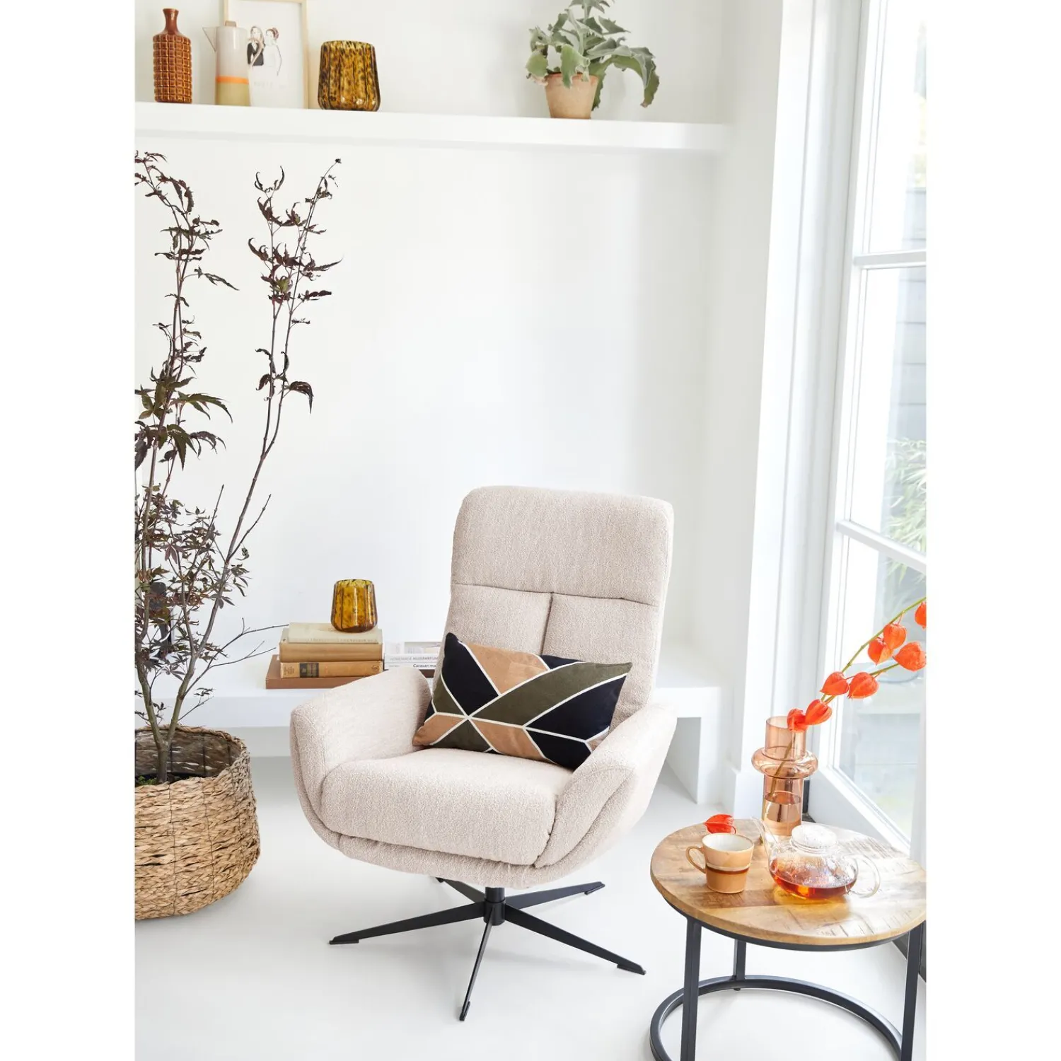 Profijt Meubel Draaifauteuil Langley beige