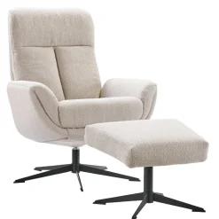Profijt Meubel Draaifauteuil Langley beige met voetenbank