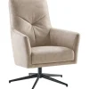 Profijt Meubel Draaifauteuil Menori microleder beige premium comfort