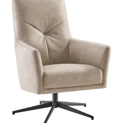 Profijt Meubel Draaifauteuil Menori microleder beige premium comfort