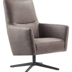 Profijt Meubel Draaifauteuil Varne microleder bruin basic comfort