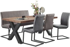 Profijt Meubel Eetkamerbank Pareda 130 cm grijs