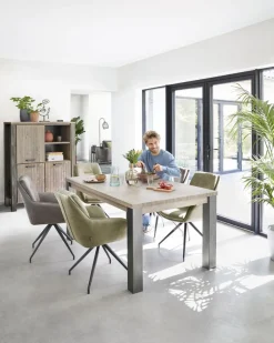 Profijt Meubel Eetkamerstoel Fendam draaibaar groen