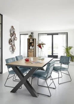 Profijt Meubel Eettafel met kruispoot Silvares 164x100 cm rechthoekig