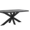 Profijt Meubel Eettafel Newhaven zwart mangohout 240x100 cm rechthoekig