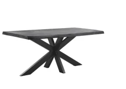 Profijt Meubel Eettafel Newhaven zwart mangohout 240x100 cm rechthoekig