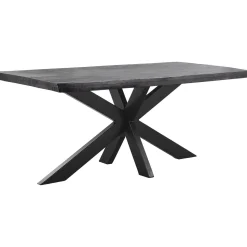 Profijt Meubel Eettafel Newhaven zwart mangohout 220x100 cm rechthoekig