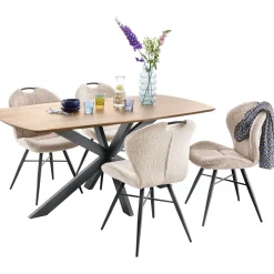 Profijt Meubel Eettafel Nocona mangohout 180x90 cm Deens ovaal
