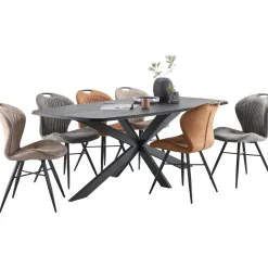 Profijt Meubel Eettafel Walden zwart eikenhout 220x110 cm Deens ovaal