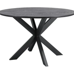 Profijt Meubel Eettafel Walden zwart eikenhout 130 cm rond