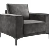 Profijt Meubel Fauteuil Calira velvet antraciet premium comfort