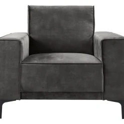 Profijt Meubel Fauteuil Calira velvet antraciet premium comfort