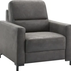 Profijt Meubel Fauteuil Mirtho microleder antraciet premium comfort