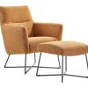 Profijt Meubel Fauteuil Varne geel met voetenbank basic comfort