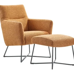 Profijt Meubel Fauteuil Varne geel met voetenbank basic comfort