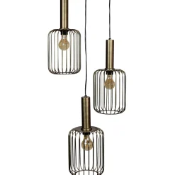 Profijt Meubel Hanglamp Bincerro brons metaal 3-lichts cluster