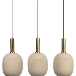 Profijt Meubel Hanglamp Bincerro metaal taupe 3-lichts