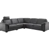 Profijt Meubel Hoekbank Candelas antraciet met hoofdsteun basic comfort