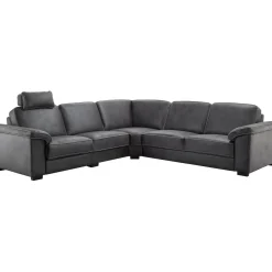 Profijt Meubel Hoekbank Candelas antraciet met hoofdsteun basic comfort