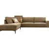 Profijt Meubel Hoekbank links Clanton bruin premium comfort met hoofdsteun