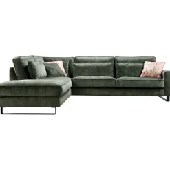 Profijt Meubel Hoekbank links Coventry groen basic comfort