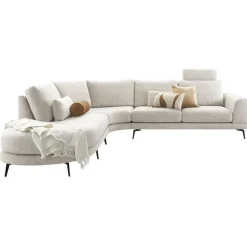 Profijt Meubel Hoekbank links Flandria beige basic comfort