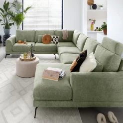 Profijt Meubel Hoekbank links Flandria groen basic comfort