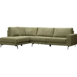 Profijt Meubel Hoekbank links Flandria groen basic comfort