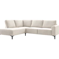 Profijt Meubel Hoekbank links Garzeno beige met hoge poten basic comfort
