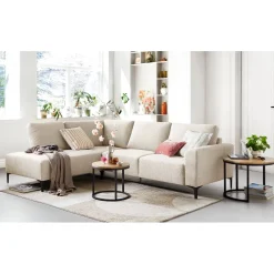 Profijt Meubel Hoekbank links Garzeno beige met hoge poten basic comfort
