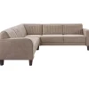 Profijt Meubel Hoekbank links Mills microleder taupe basic comfort