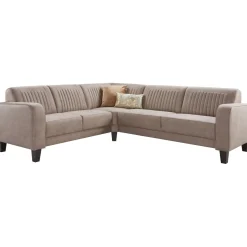 Profijt Meubel Hoekbank links Mills microleder taupe basic comfort