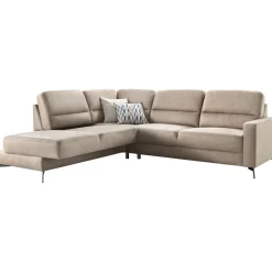 Profijt Meubel Hoekbank links Mirtho microleder taupe excellent comfort