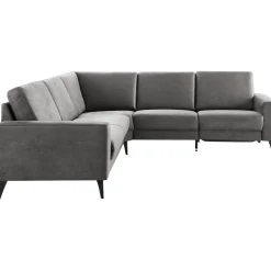 Profijt Meubel Hoekbank links Nyborg microleder grijs basic comfort
