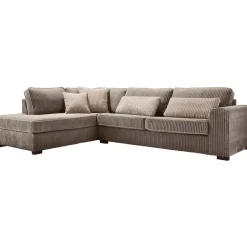 Profijt Meubel Hoekbank links Pomasi grijs met diepe zit basic comfort
