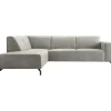 Profijt Meubel Hoekbank links Solvay microleder grijs basic comfort