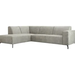 Profijt Meubel Hoekbank links Solvay microleder grijs basic comfort