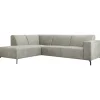 Profijt Meubel Hoekbank links Solvay microleder grijs premium comfort