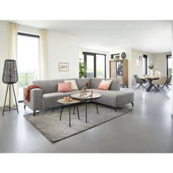 Profijt Meubel Hoekbank links Solvay microleder grijs premium comfort