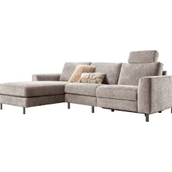 Profijt Meubel Hoekbank links Totham bruin relaxfunctie basic comfort