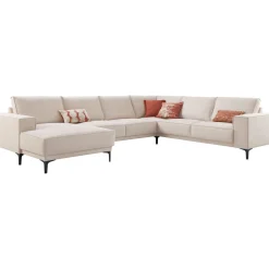 Profijt Meubel Hoekbank rechts Calira beige premium comfort